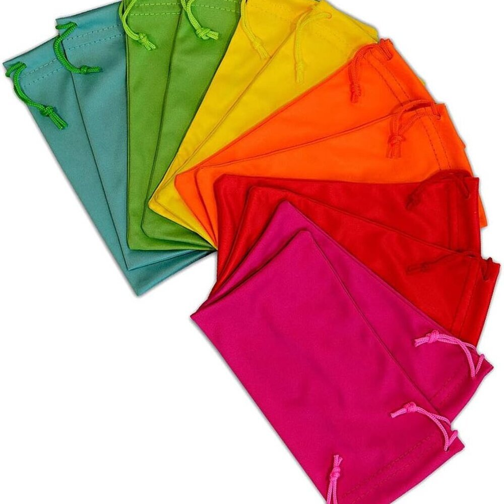 Sunglasses Case, Microfiber Drawstring Pouch, Safety Eyeglass Bags, Non-Scratchi